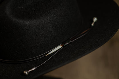 Black Rabbit Fur Cowboy Hat