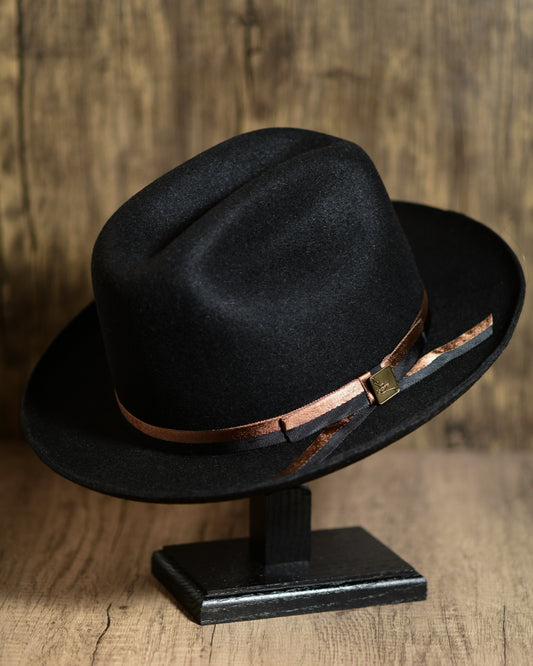 Black Rabbit Fur Fedora