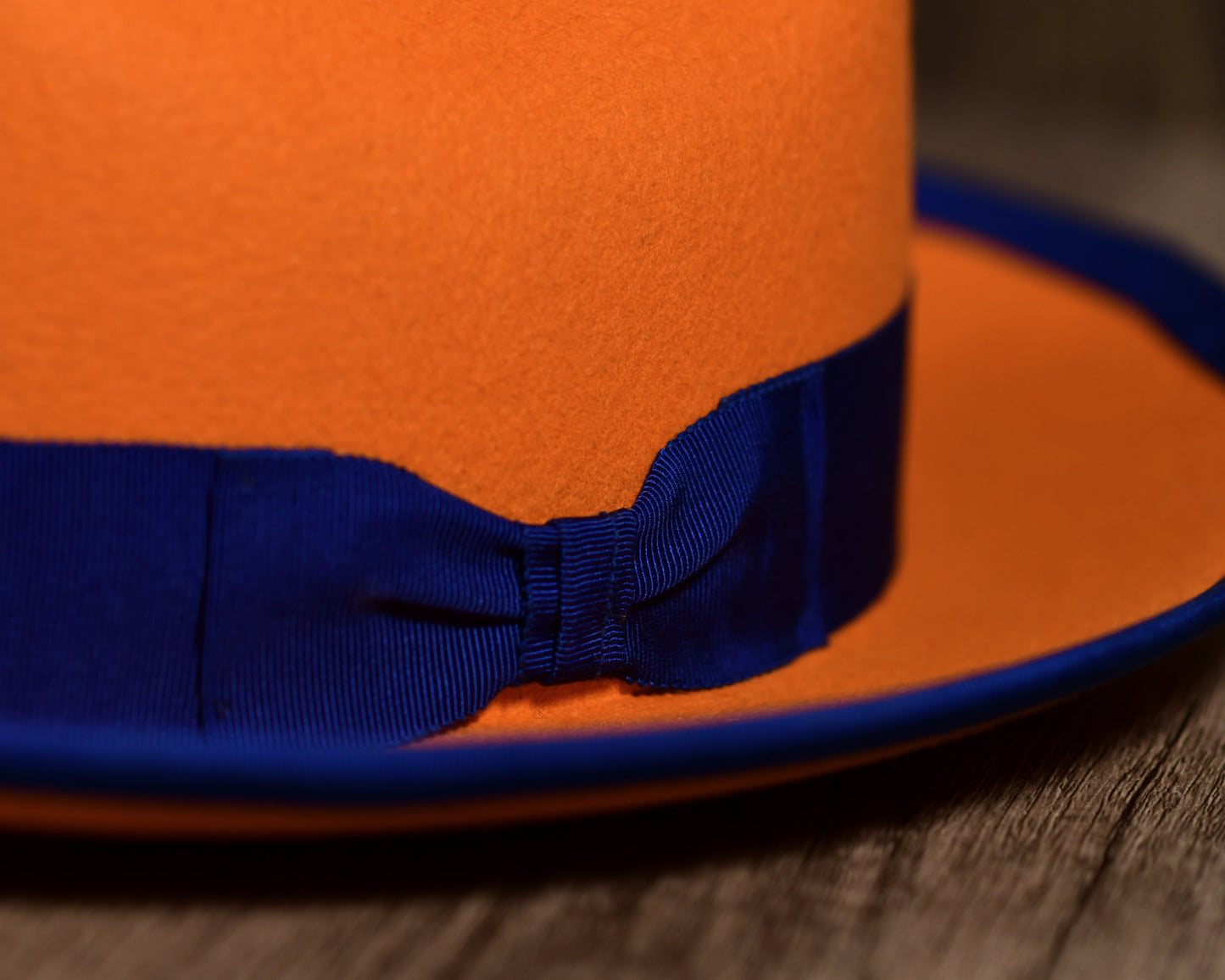 Orange Rabbit Fur Fedora