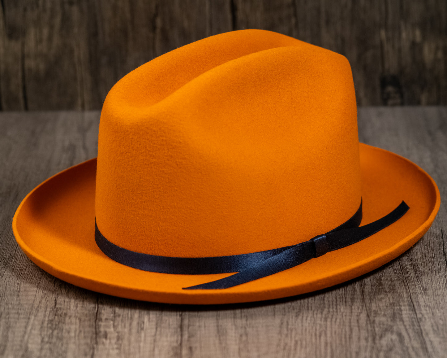 Orange Rabbit Fur Fedora