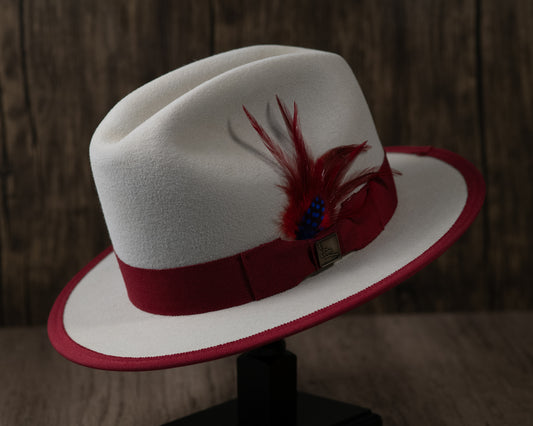 Bone Rabbit Fur Fedora