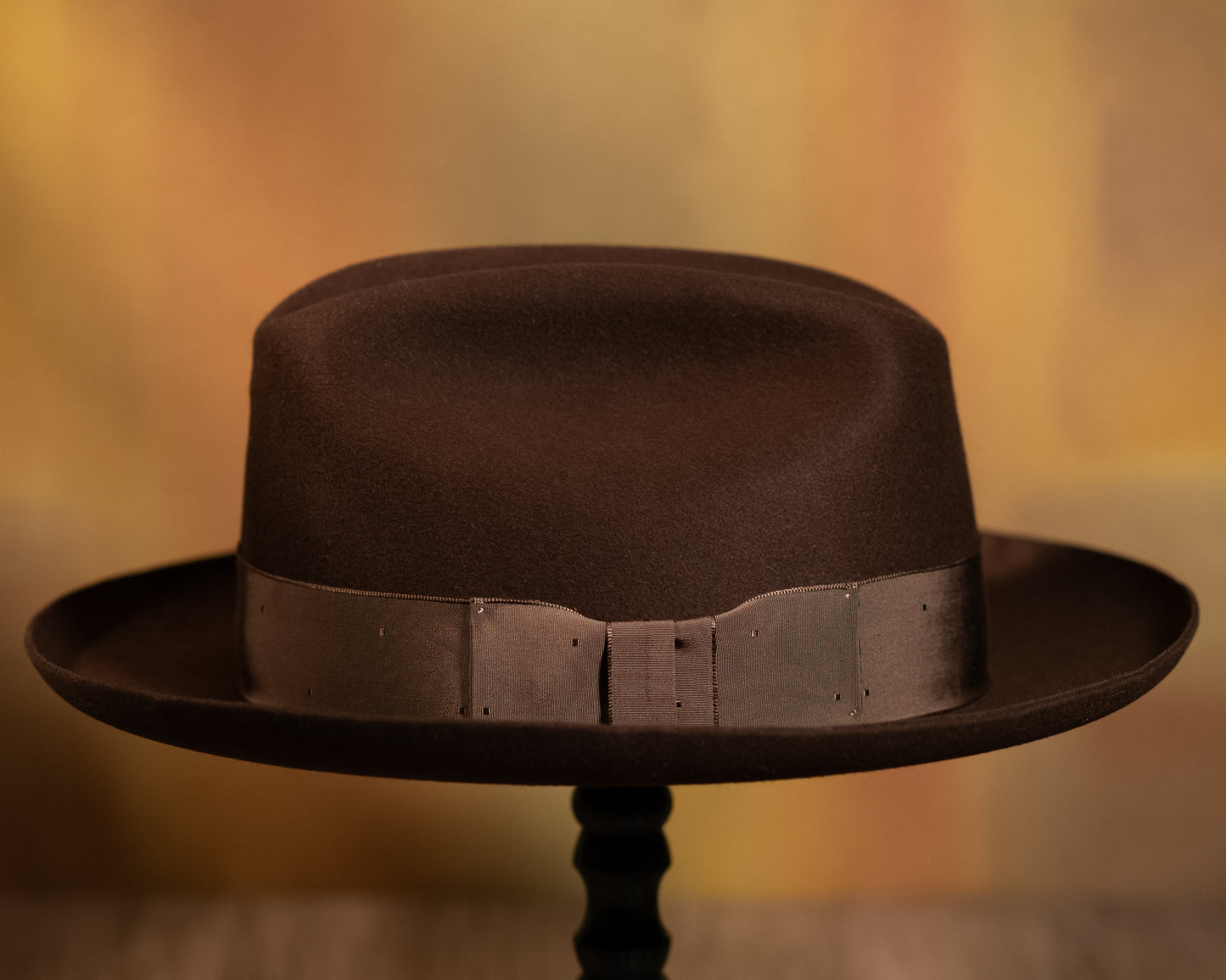 Dark Brown Beaver Fur Fedora