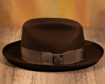 Dark Brown Beaver Fur Fedora