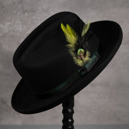 Black Rabbit Fur Fedora