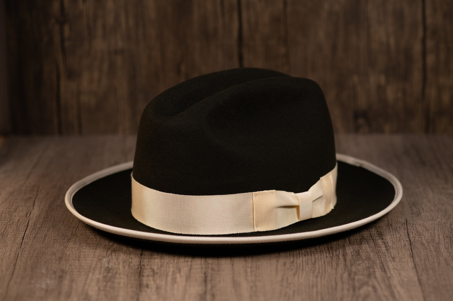 Olive Rabbit Fur Fedora