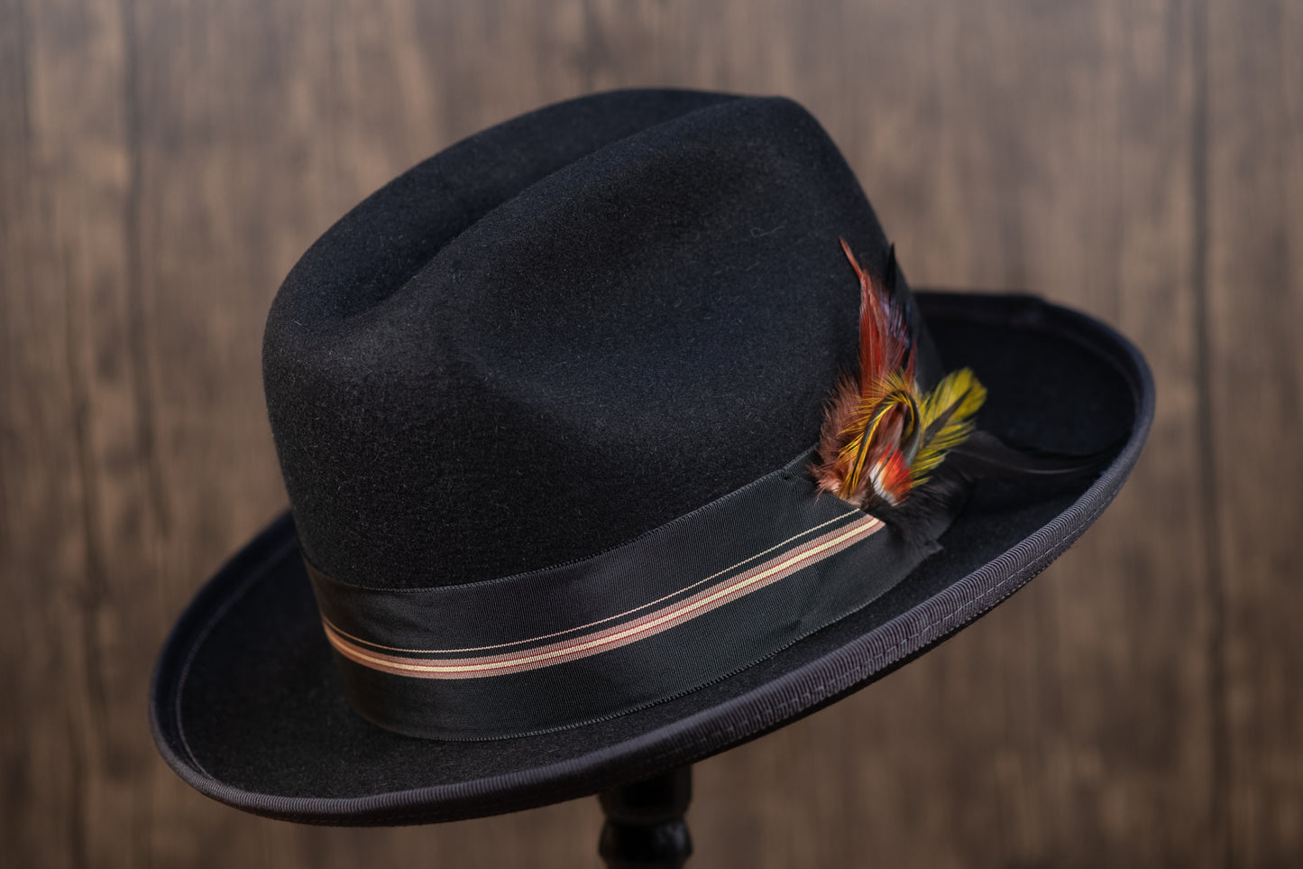 Black Rabbit Fur Fedora