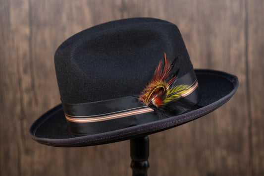 Black Rabbit Fur Fedora