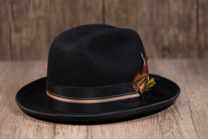 Black Rabbit Fur Fedora