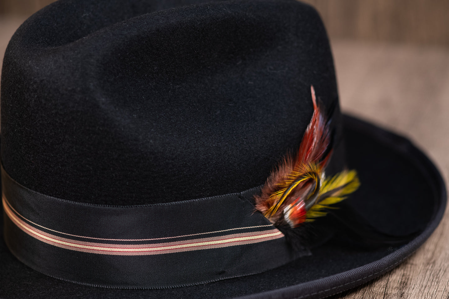 Black Rabbit Fur Fedora